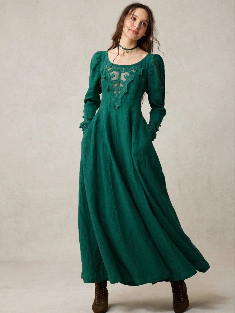dark green corset medieval dress